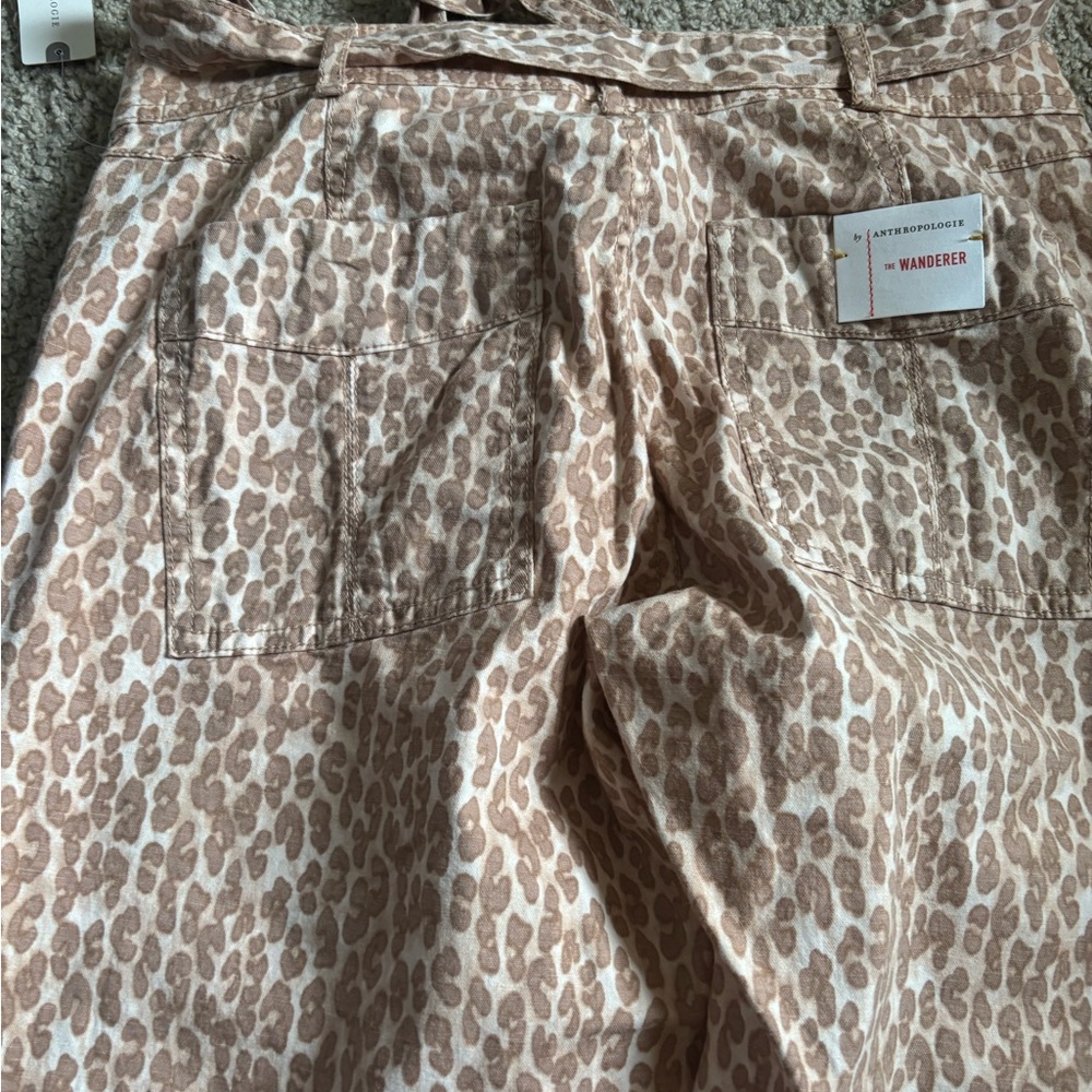 Anthropology Leopard Print Tan women Pants - Picture 3 of 6